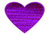 Heart D Textured Purple Image